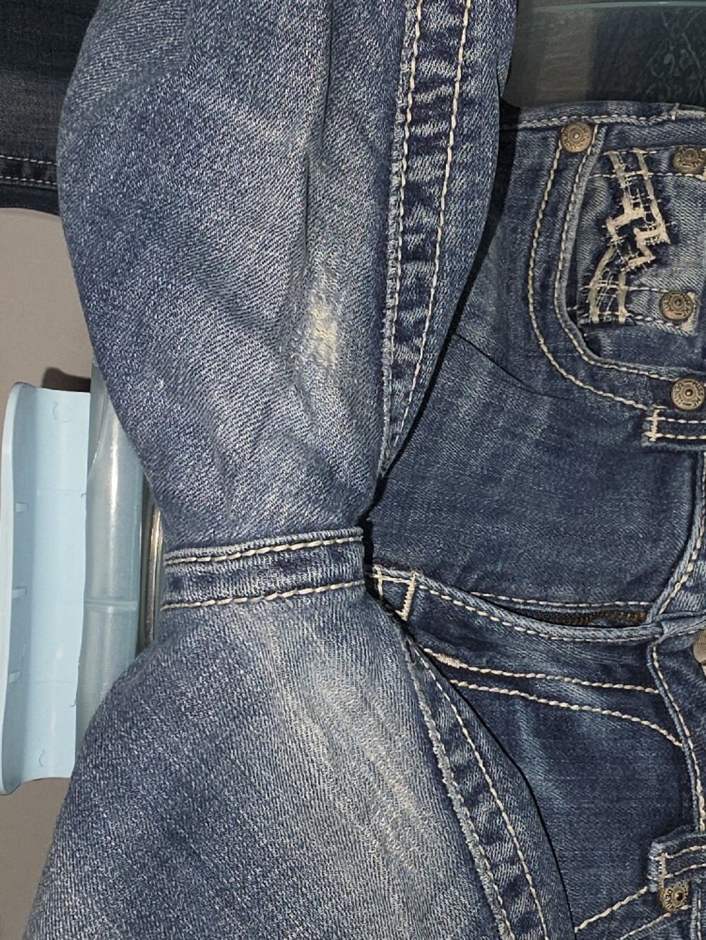 Miss Me Blue Straight Leg Jeans - Picture 4 of 4